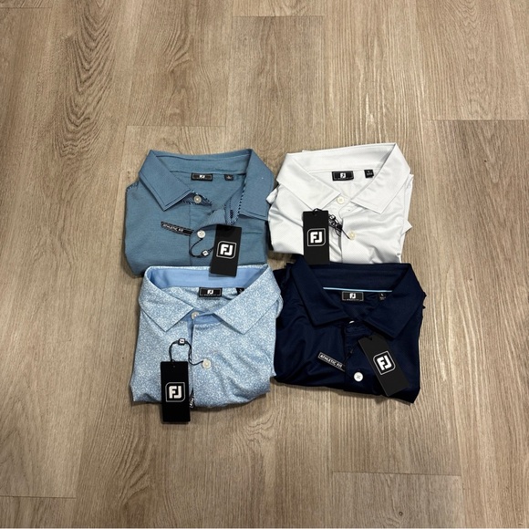 Footjoy Lot Of 4 Athletic Fit Polo Shirt Size L NWT - Picture 1 of 8